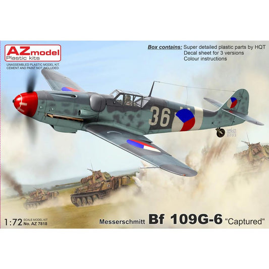 AZ Model 7818 Messerschmitt Bf-109G-6 'Captured' 1:72 Model Kit