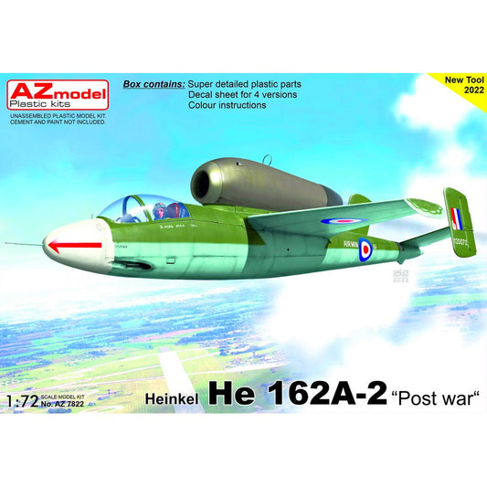 AZ Model 7822 Heinkel He-162A-2 Post War 1:72 Model Kit
