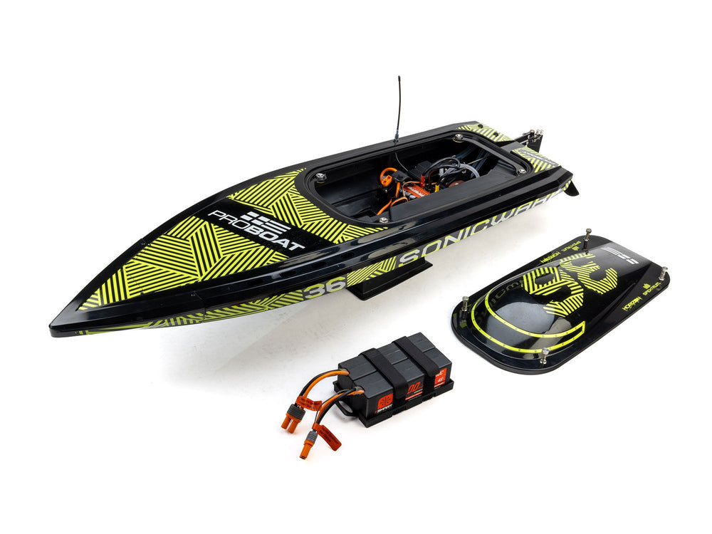Pro Boat Sonicwake 36" V3 Self-Righting V-Hull Boat RTR, Black PRB-2171T1