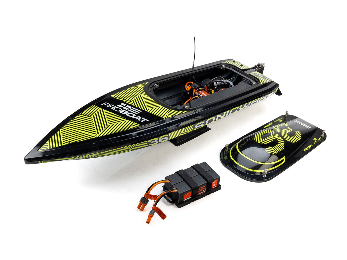 Pro Boat Sonicwake 36" V3 Self-Righting V-Hull Boat RTR, Black PRB-2171T1