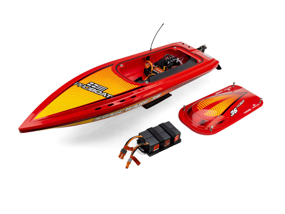 Pro Boat Sonicwake 36" V3 Self-Righting V-Hull Boat RTR, Red PRB-2171T2