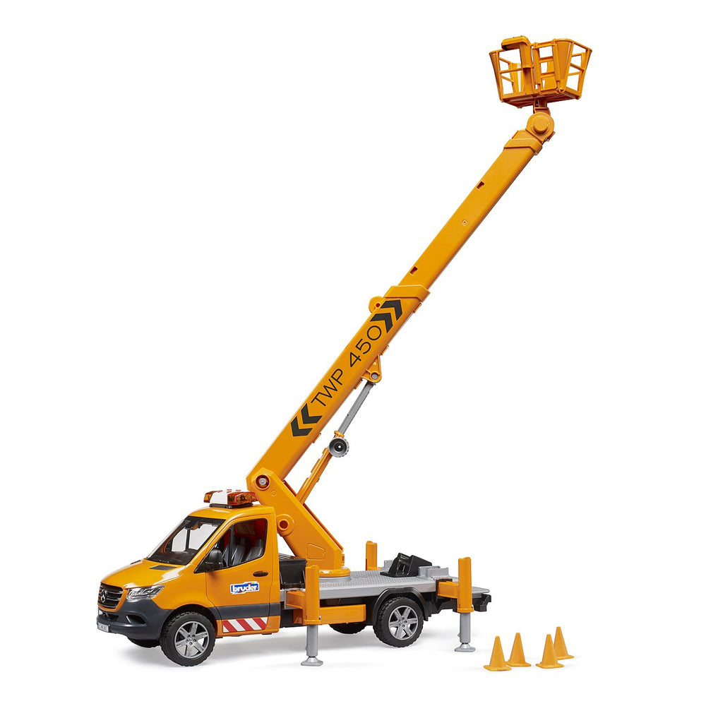 Bruder 02679 MB Sprinter w/Working Platform, Light & Sound 1:16 Toy Vehicle