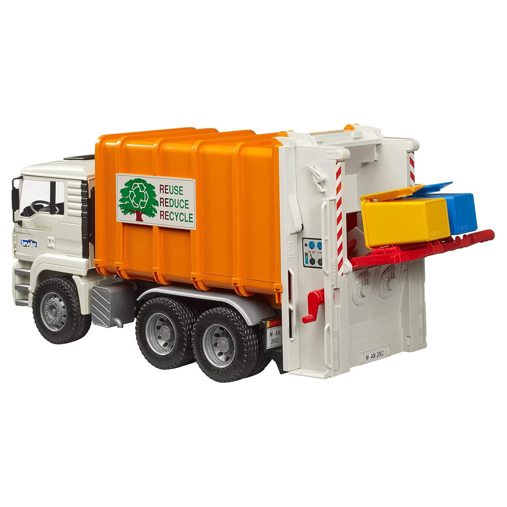 Bruder 02772 MAN TGA Rear Loading Garbage Truck 1:16 Rubbish Bin Lorry
