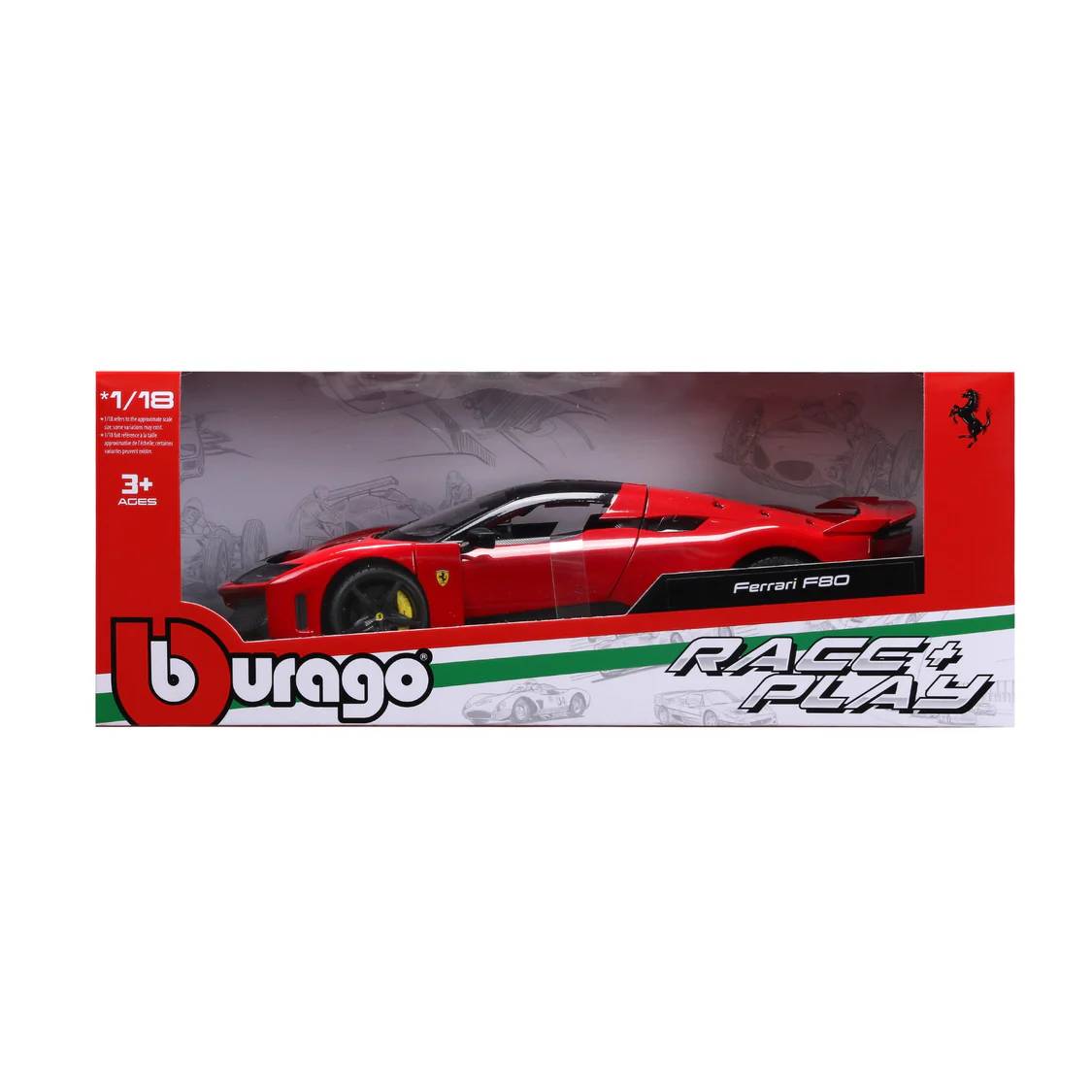 Bburago 1:18 Ferrari Race & Play F80 Red B18-16022