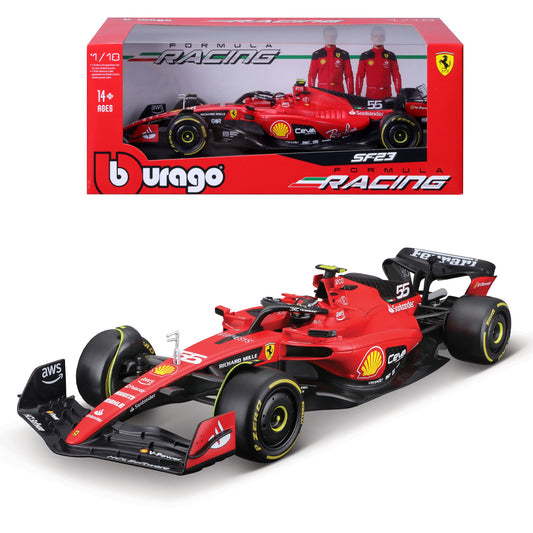 Bburago F1 Ferrari SF-23 #55 Carlos Sainz w/Helmet 2023 1:18 Model