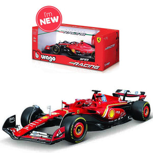 Bburago F1 2024 Ferrari SF-24 Leclerc with Helmet 1:18 Diecast Model B18-16815L