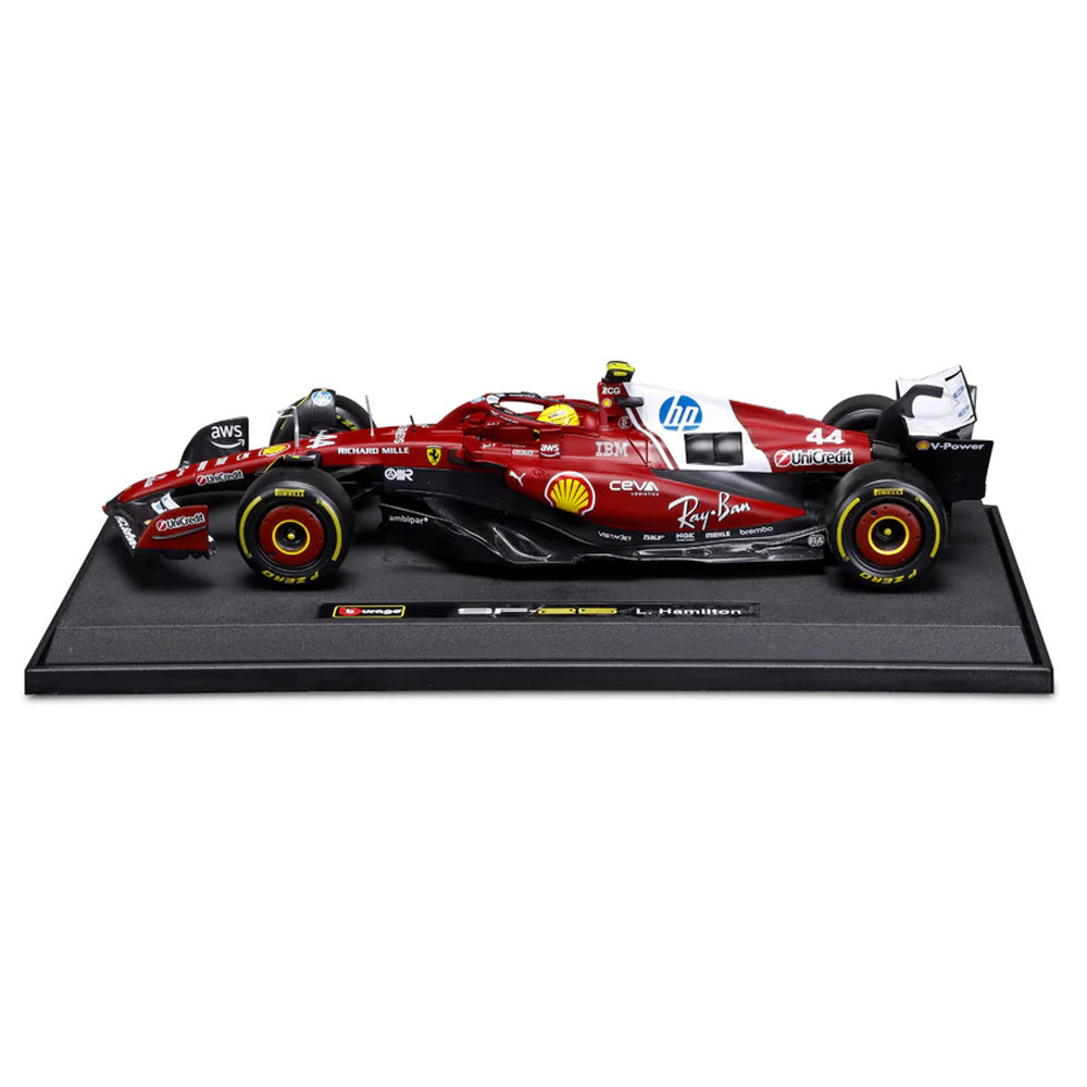 Bburago F1 Ferrari SF-25 2025 Lewis Hamilton w/Helmet 1:18 Diecast Model