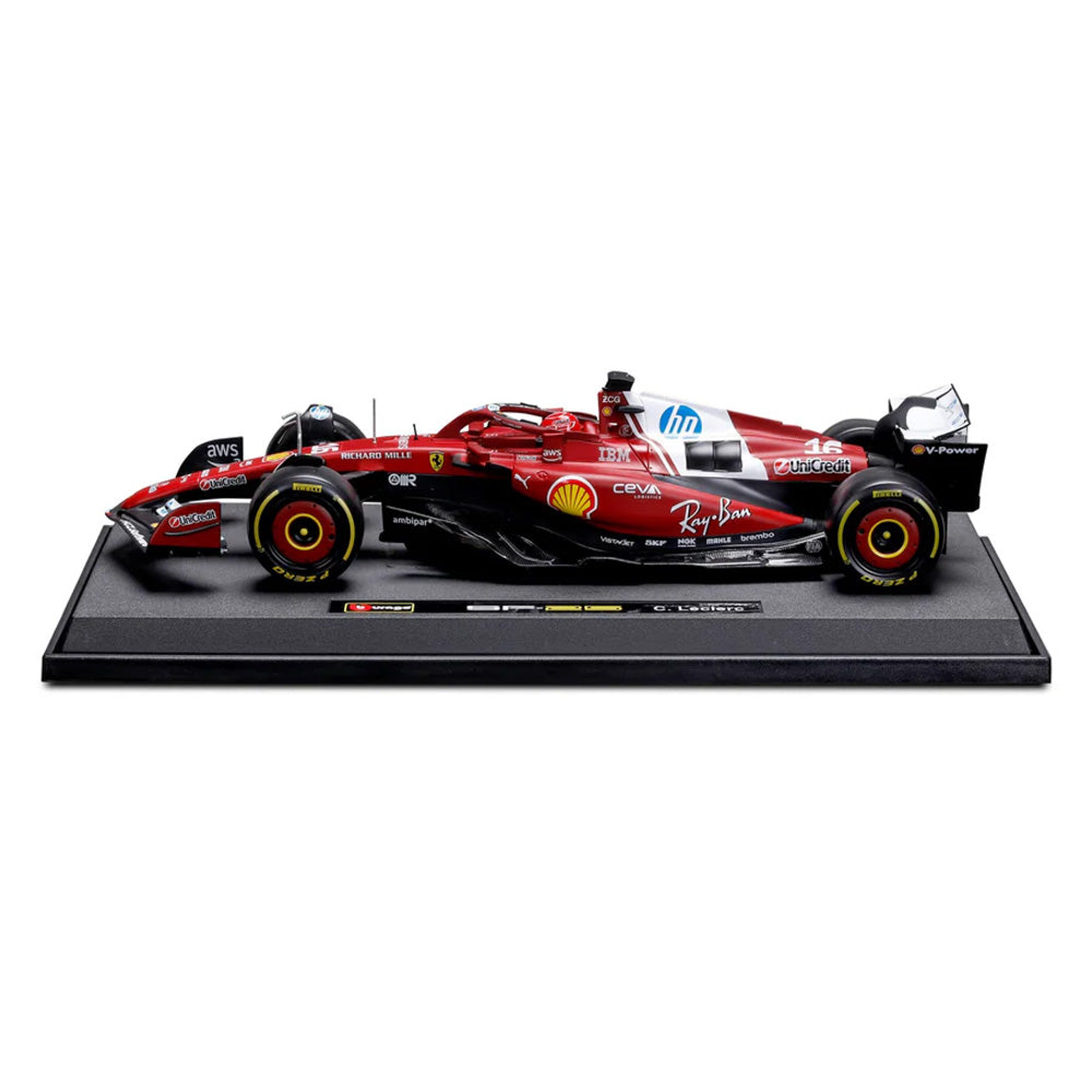 Bburago F1 Ferrari SF-25 2025 Charles Leclerc w/Helmet 1:18 Diecast Model