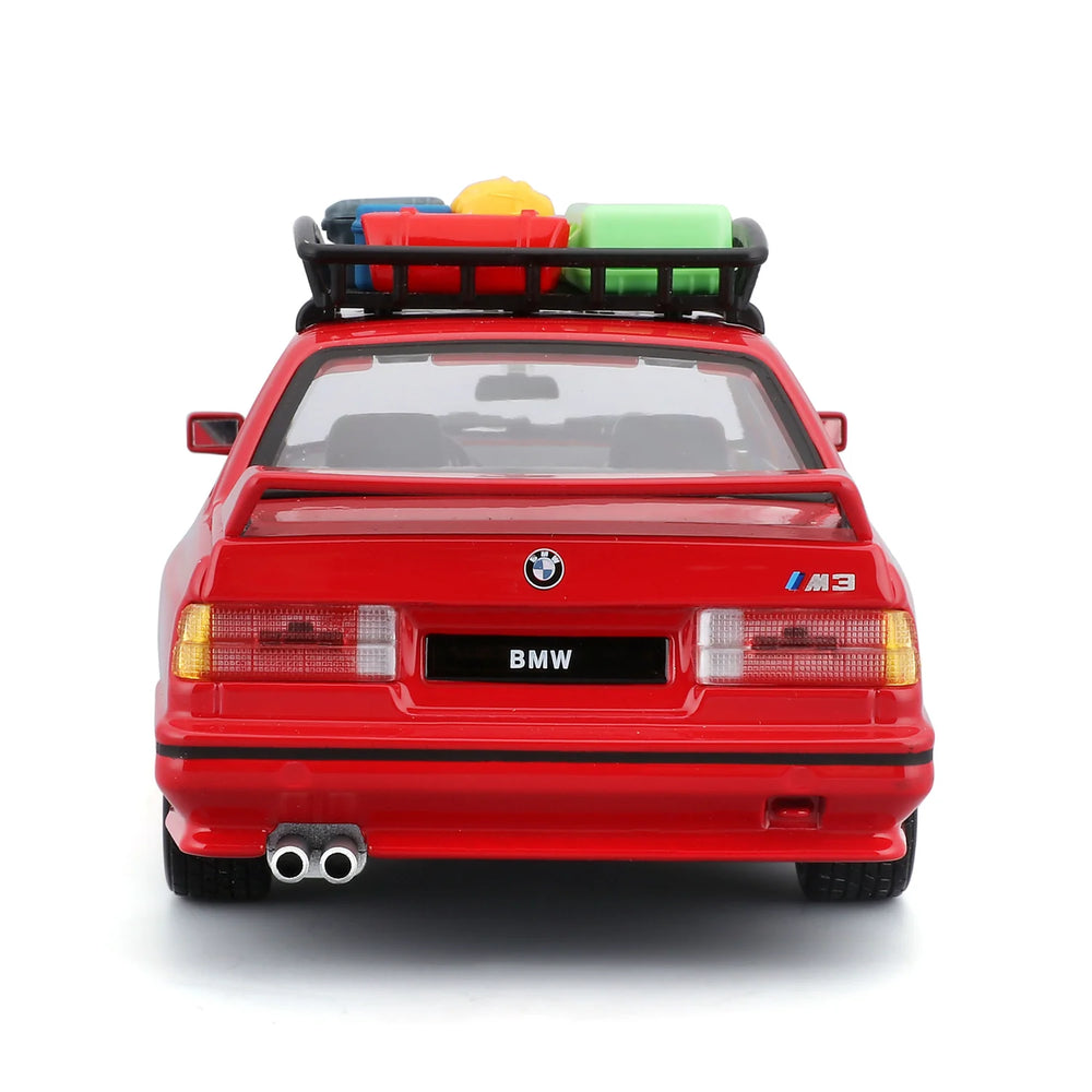 Bburago BMW 3 Series M3 with Roof Rack Red 1:24 Diecast Model