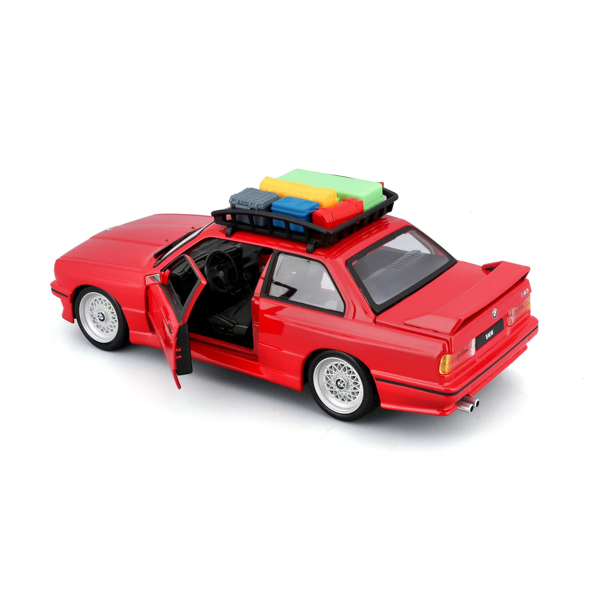 Bburago BMW 3 Series M3 with Roof Rack Red 1:24 Diecast Model