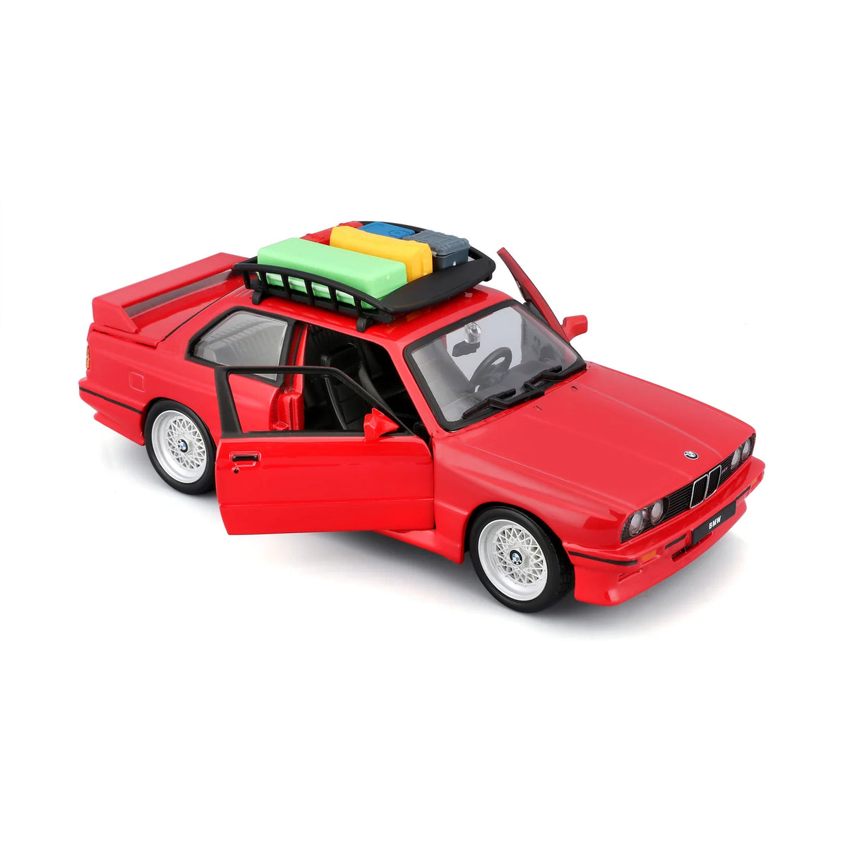Bburago BMW 3 Series M3 with Roof Rack Red 1:24 Diecast Model