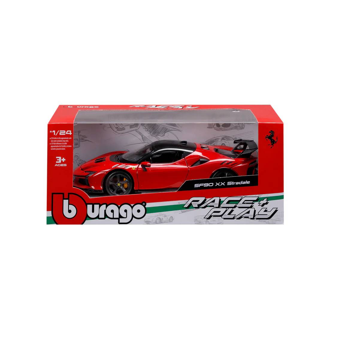 Bburago 1:24 Ferrari Race And Play Sf90 Stradale Aessetto Fiorano Yellow