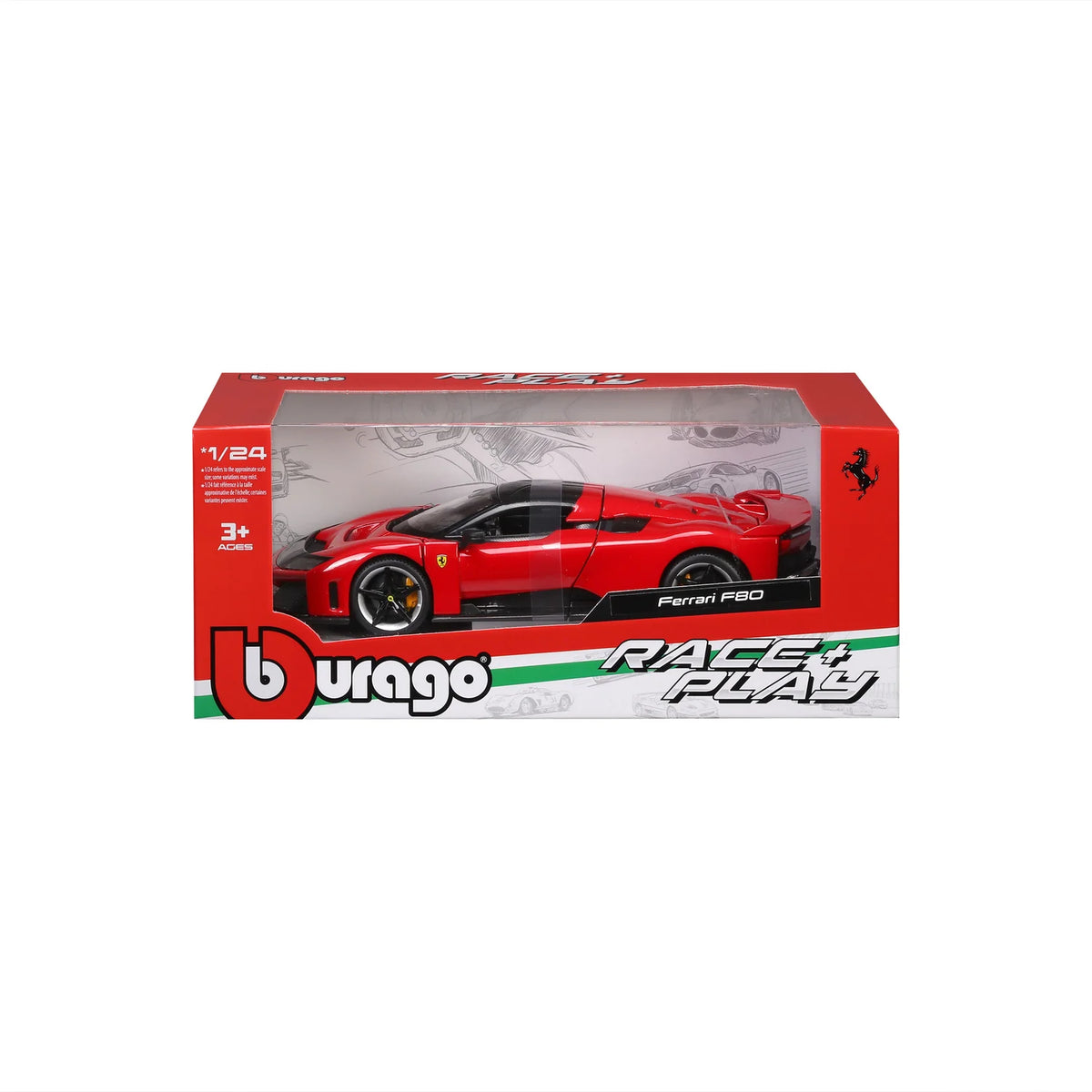 Bburago Ferrari Race & Play F80 1:24 Diecast Model