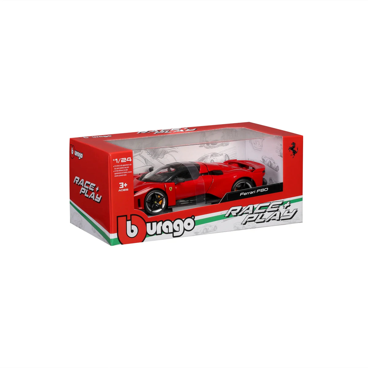 Bburago Ferrari Race & Play F80 1:24 Diecast Model - image 7