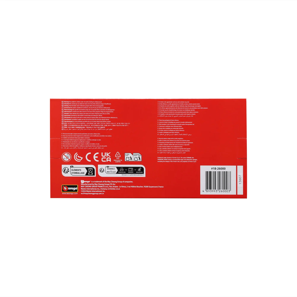 Bburago Ferrari Race & Play F80 1:24 Diecast Model