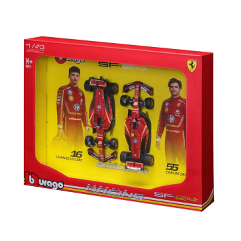 Bburago F1 Ferrari SF-25 2025 Hamilton & Leclerc Two-Pack 1:43 B18-26853
