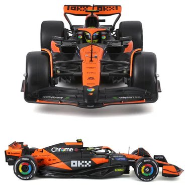 Bburago F1 McLaren MCL38 2024 With Helmet Norris 1:24 Diecast Car 28033N