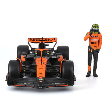 Bburago F1 McLaren MCL38 2024 With Driver Figure Norris 1:24 Diecast Car 28040N
