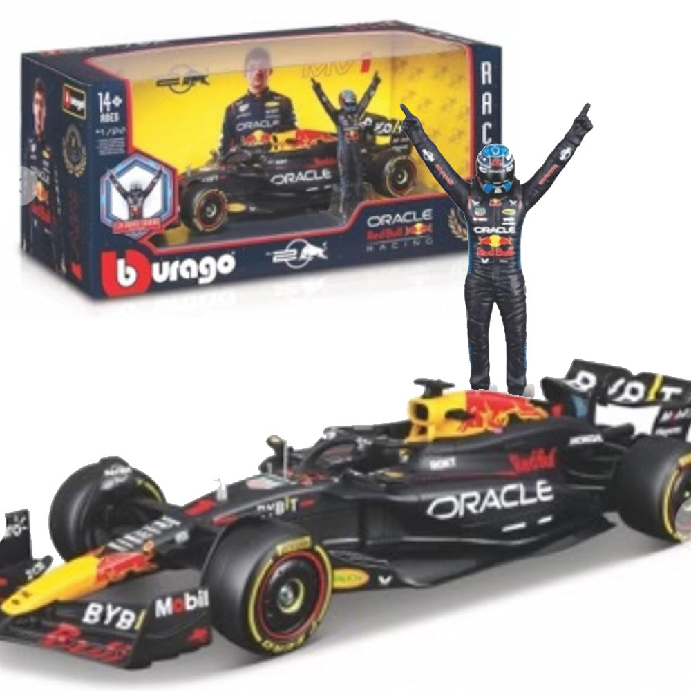 Bburago F1 Red Bull Racing RB20 2024 Verstappen w/Figure 1:24 B18-28060V
