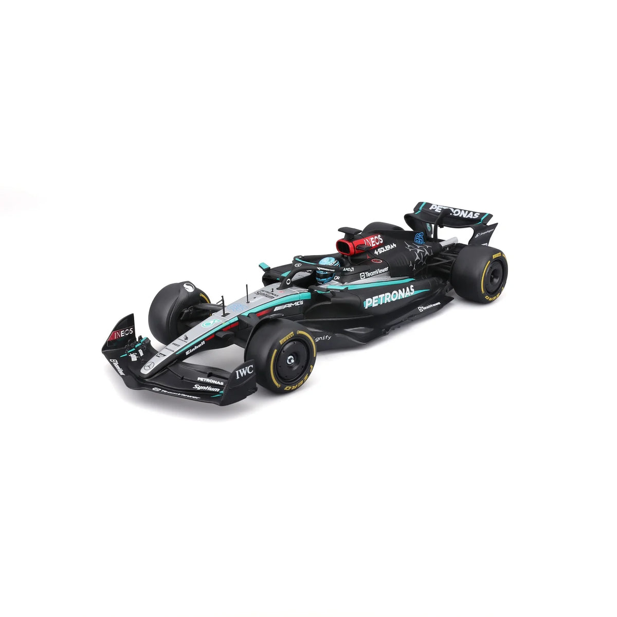 Bburago F1 Mercedes AMG W15 2024 with Helmet Russell 1:24 Diecast