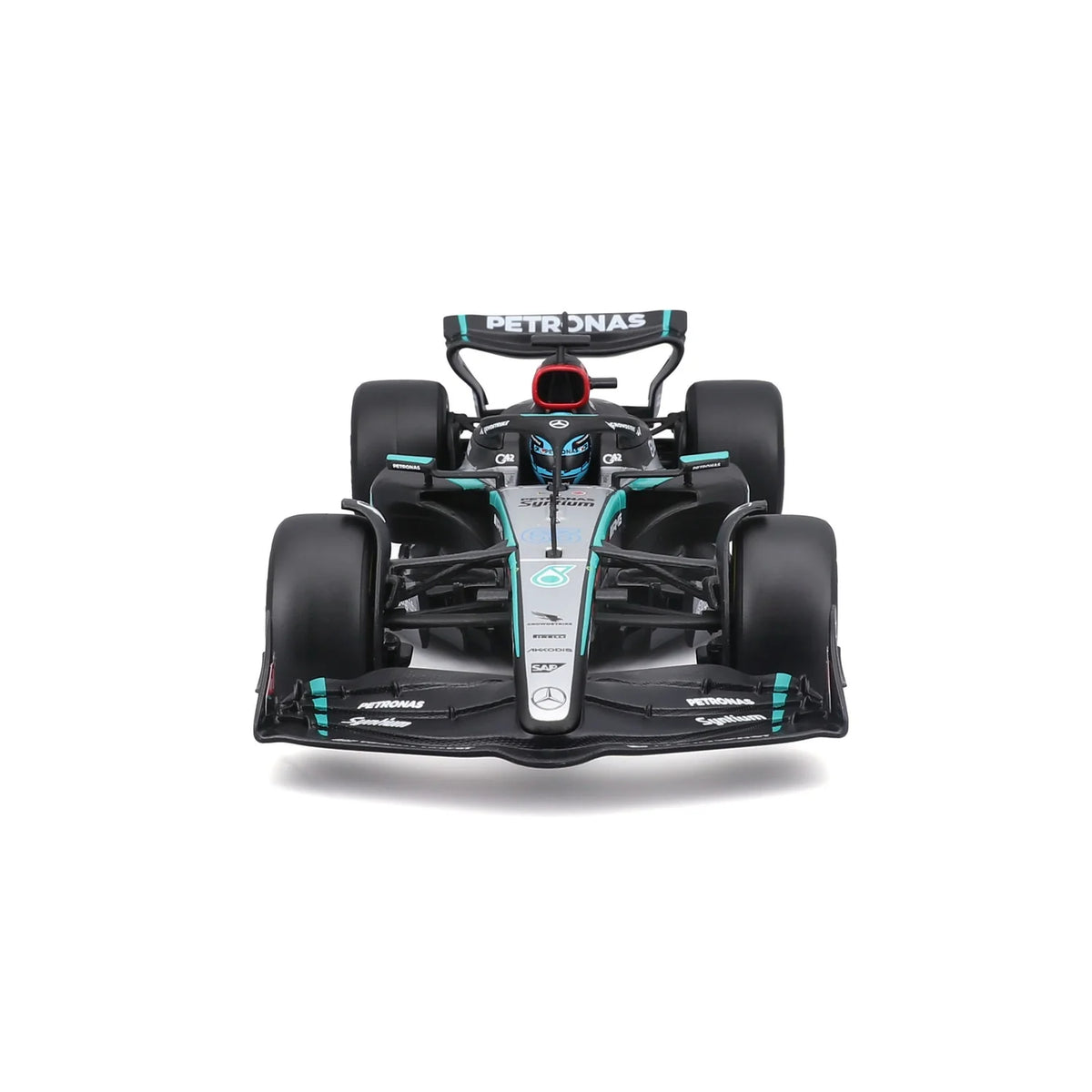 Bburago F1 Mercedes AMG W15 2024 with Helmet Russell 1:24 Diecast
