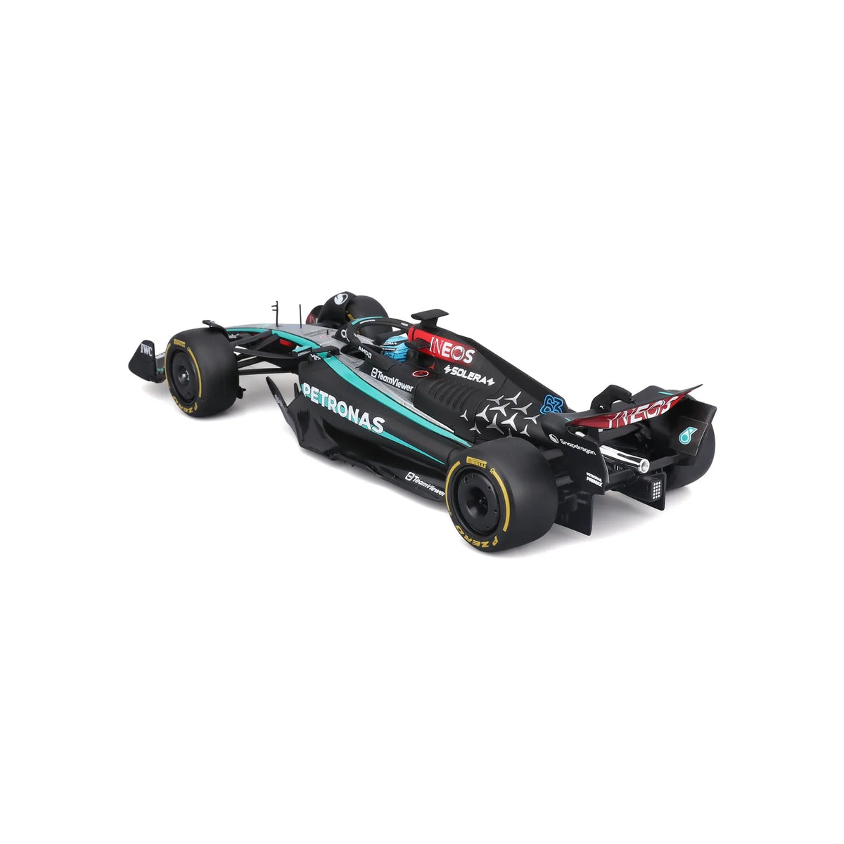 Bburago F1 Mercedes AMG W15 2024 with Helmet Russell 1:24 Diecast