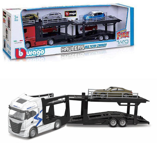 Bburago Street Fire Haulers: Multicar Carrier Iveco S-Way 1:43 Diecast Truck