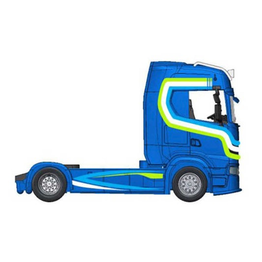 Bburago Street Fire Haulers Custom Cabs Scania S730 Blue 1:43 Model B18-32206