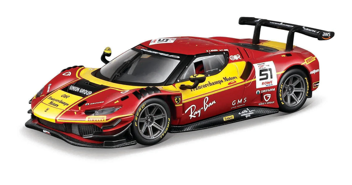 Bburago Ferrari Racing 296 GT3 1:43 Diecast Model – Jadlam Toys & Models