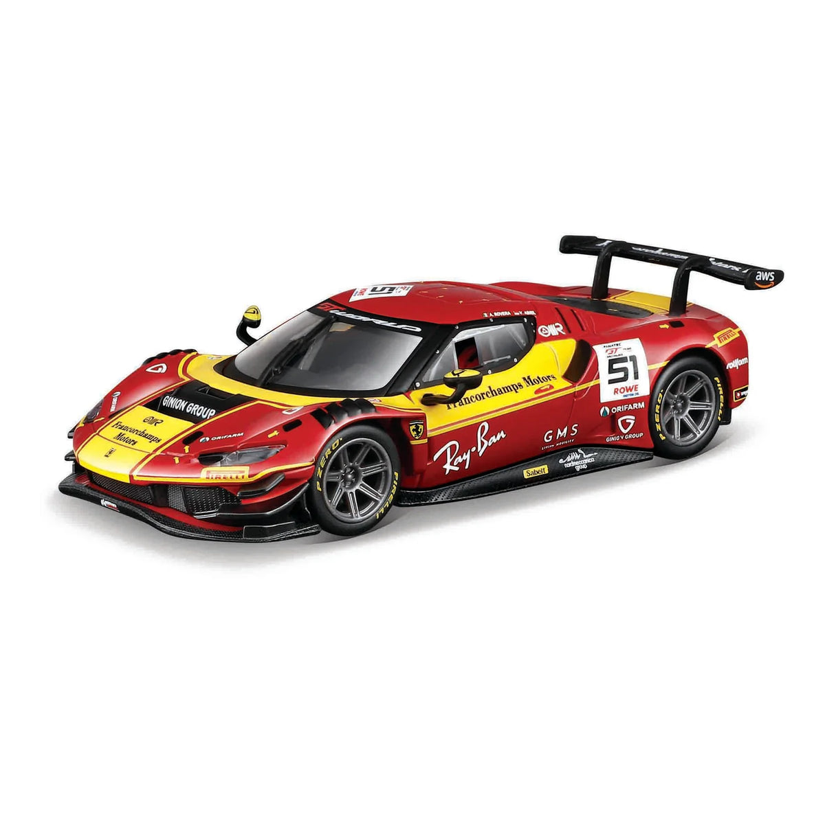 Bburago Ferrari Racing 296 GT3 1:43 Diecast Model