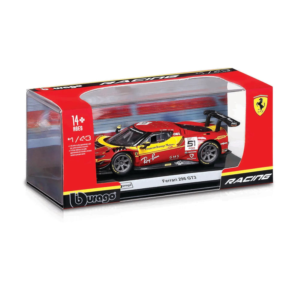 Bburago Ferrari Racing 296 GT3 1:43 Diecast Model