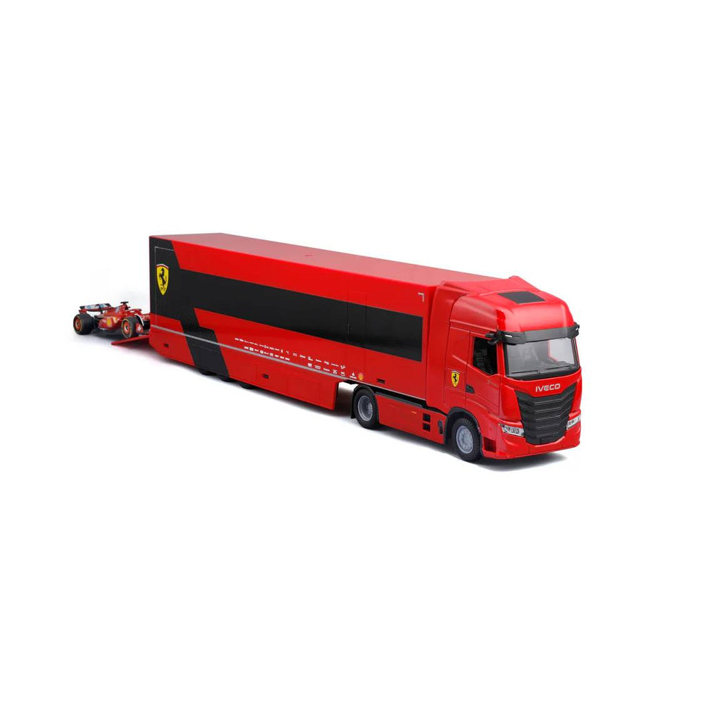 Bburago 1:43 F1 Ferrari Iveco S-Way 570 Racing Transporter With One Car
