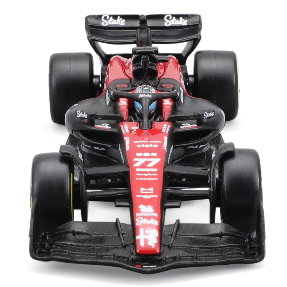 Bburago F1 Alfa Romeo Stake C43 #77 Vatteri Bottas w/Helmet 2023 1:43 Model
