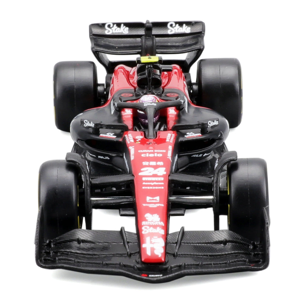 Bburago F1 Alfa Romeo Stake C43 #24 Zhou Guanyu w/Helmet 2023 1:43 Model