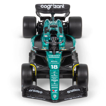 Bburago F1 Aston Martin AMR23 #18 Lance Stroll w/Helmet 2023 1:43 Model