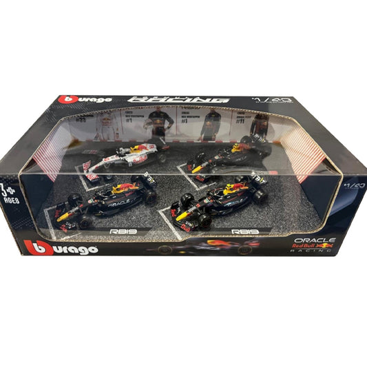 Bburago F1 Red Bull Racing 4pk Max Verstappen Champion Set 1:43 Models B18-38092