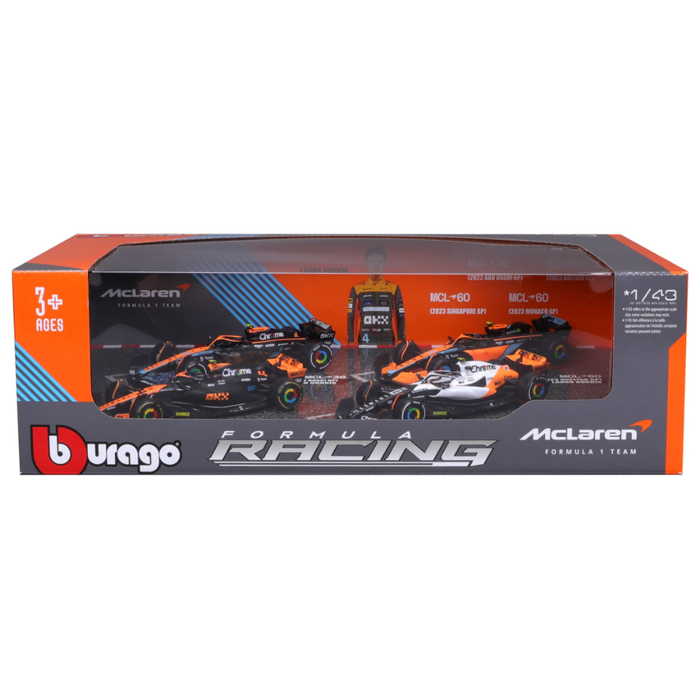Bburago F1 McLaren F1 Lando Norris 4pk Highlights Set 1:43 Models B18-38096