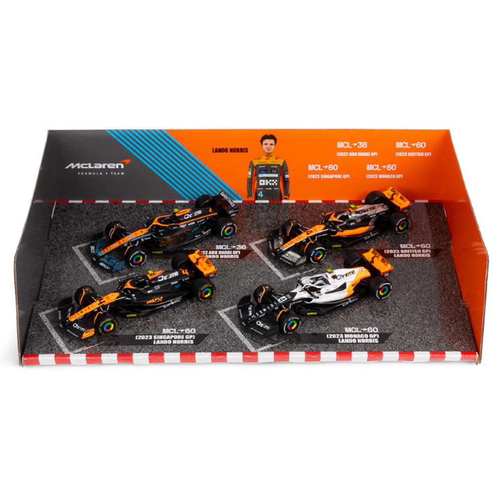 Bburago F1 McLaren F1 Lando Norris 4pk Highlights Set 1:43 Models B18-38096
