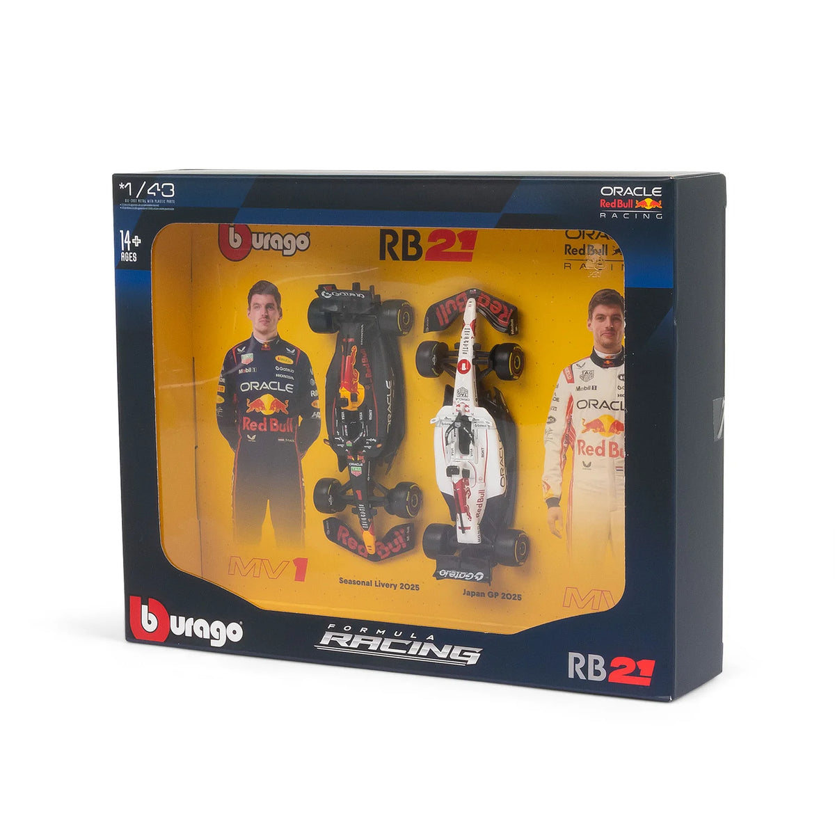 Bburago F1 Red Bull RB21 2025 Verstappen 2-Pack 1:43 Diecast