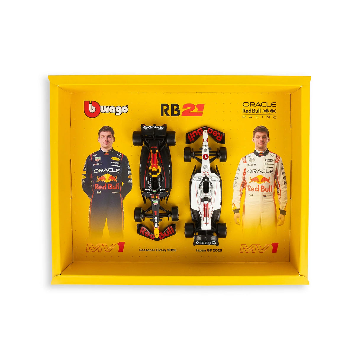 Bburago F1 Red Bull RB21 2025 Verstappen 2-Pack 1:43 Diecast