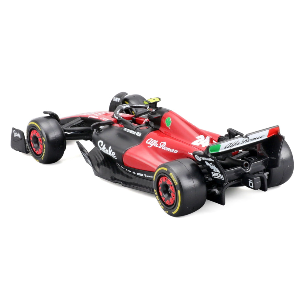 Bburago F1 Alfa Romeo Stake C43 #24 Zhou Guanyu 2023 1:43 Model 38085G