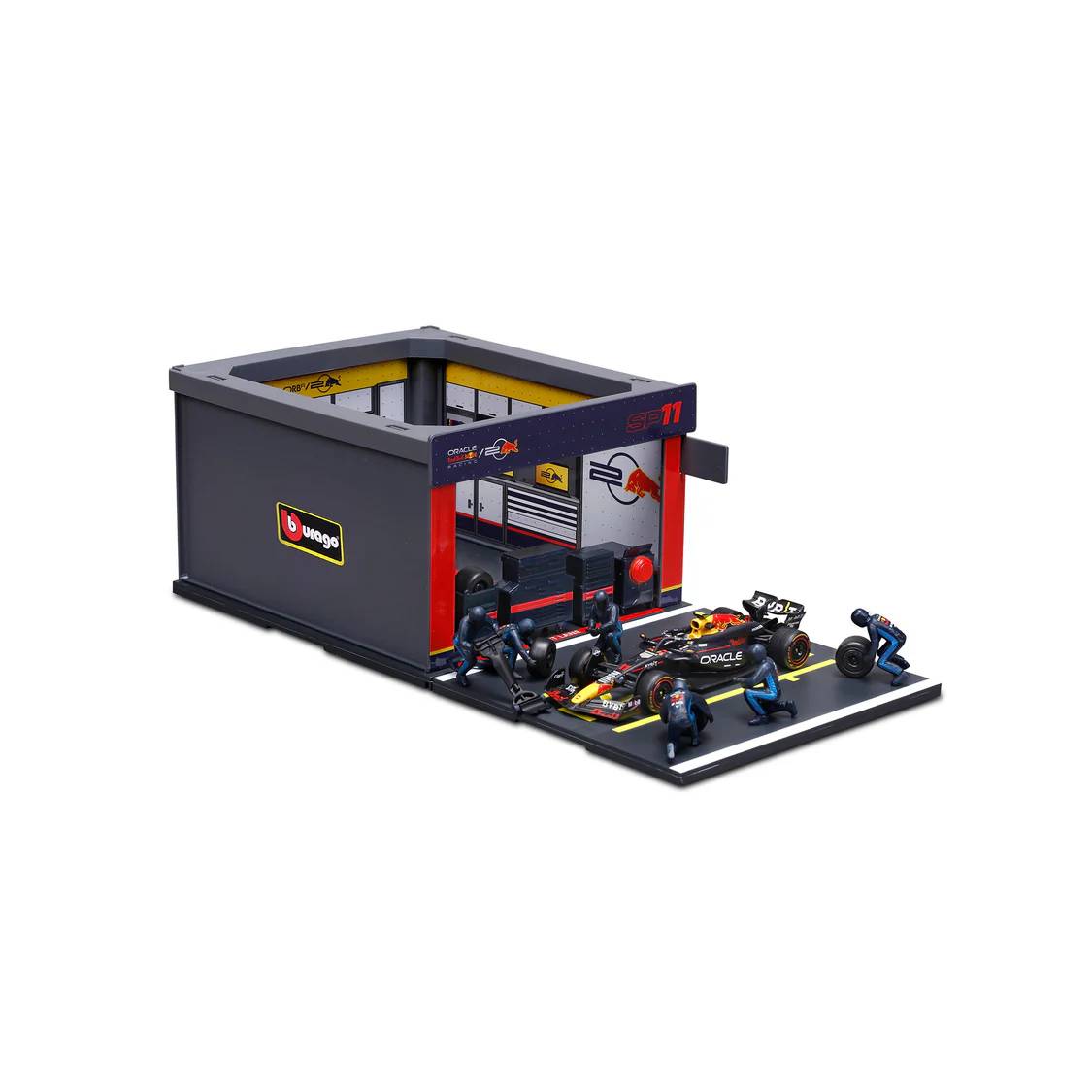Bburago 1:43 F1 Red Bull Racing Rb20 2024 Pit Pass Diorama Perez