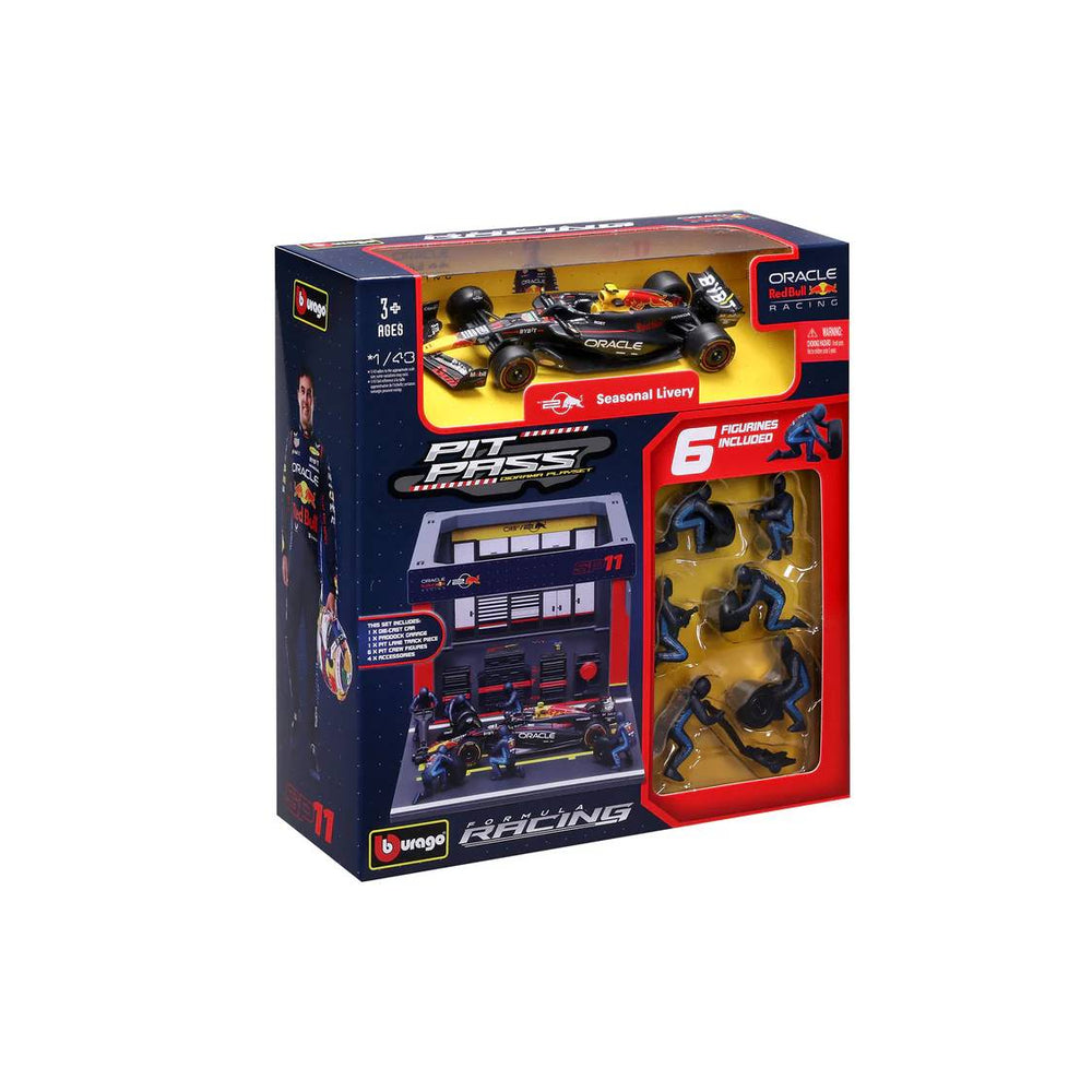 Bburago 1:43 F1 Red Bull Racing Rb20 2024 Pit Pass Diorama Perez