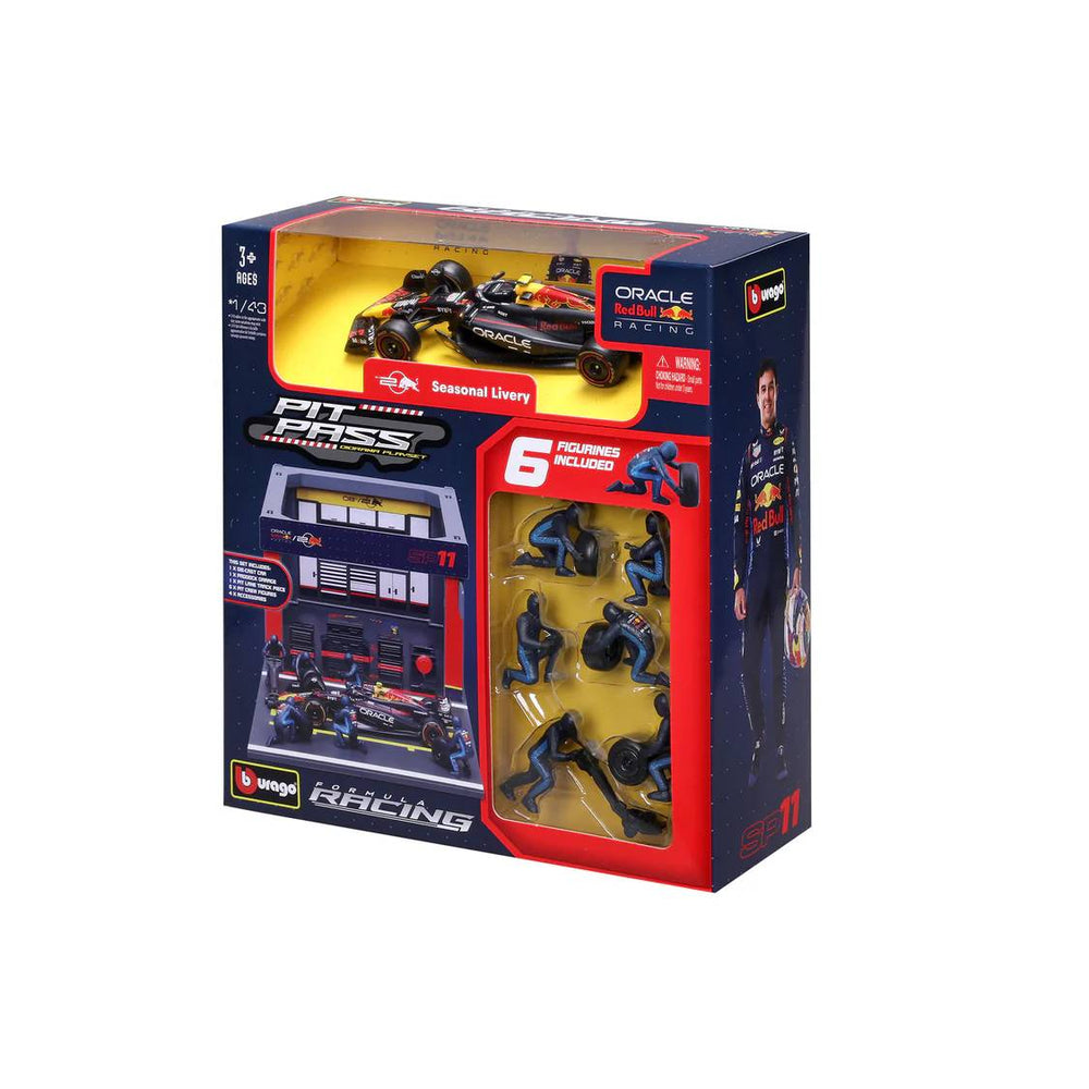 Bburago 1:43 F1 Red Bull Racing Rb20 2024 Pit Pass Diorama Perez