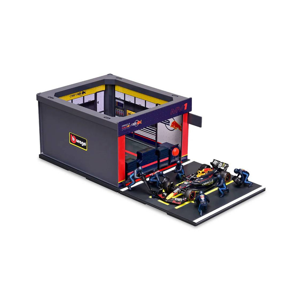 Bburago 1:43 F1 Red Bull Racing Rb20 2024 Pit Pass Diorama Verstappen