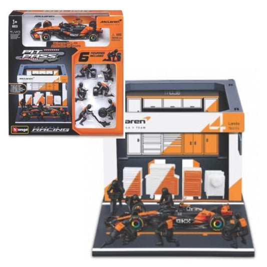 Bburago F1 McLaren MCL39 2025 Pit Pass Diorama Lando Norris 1:43 B18-38457N