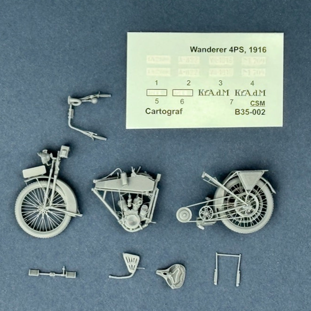 Copper State Models B35-002 Wanderer 4hp 2-Cyl Heeresmdell 1916 1:48 Model Kit