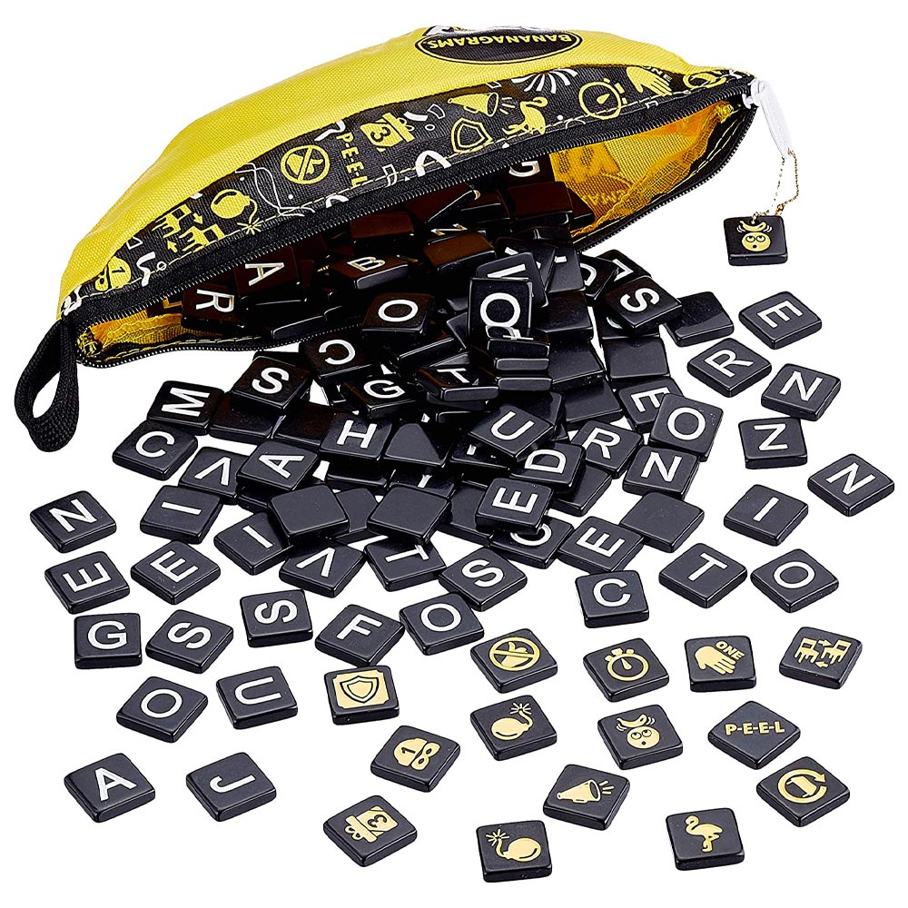 Bananagrams Party Edition - Word Tile Game - Age 7+ - 1-8 Players - 15min