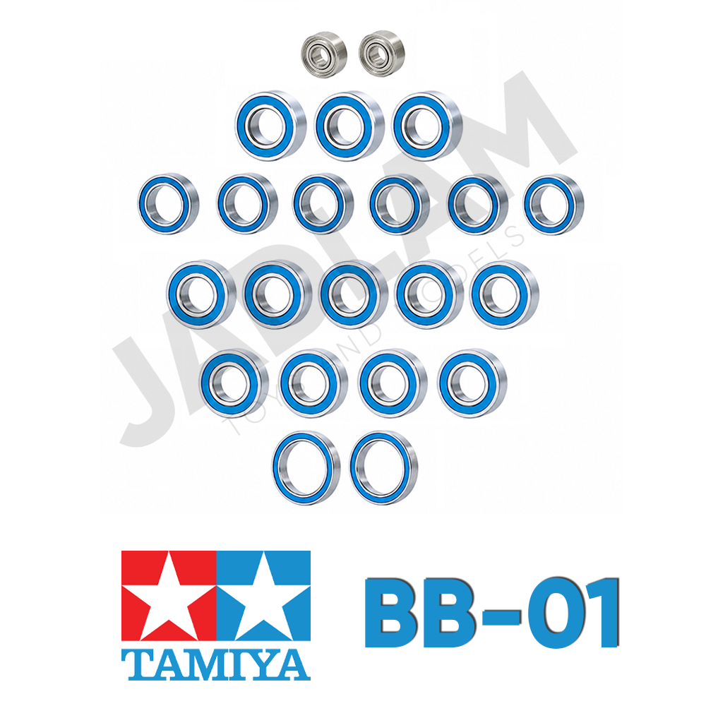 Tamiya BB-01 Ballrace Bearings RC Car Upgrade Set (Rubber-Shielded)