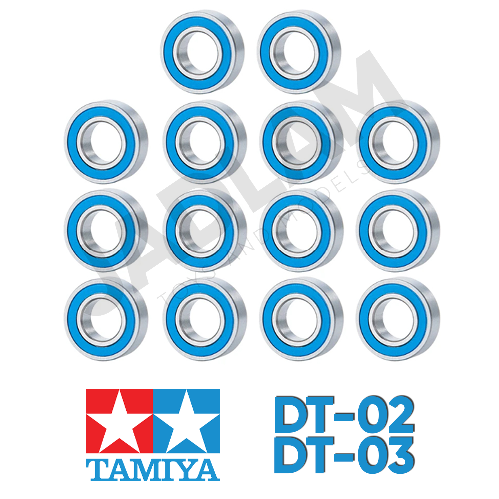 Tamiya DT-02/DT-03 Ballrace Bearings RC Car Upgrade Set (Rubber-Shielded)